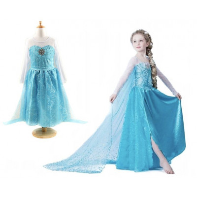 Karnevalový kostým – Elsa s dlhým závojom XS